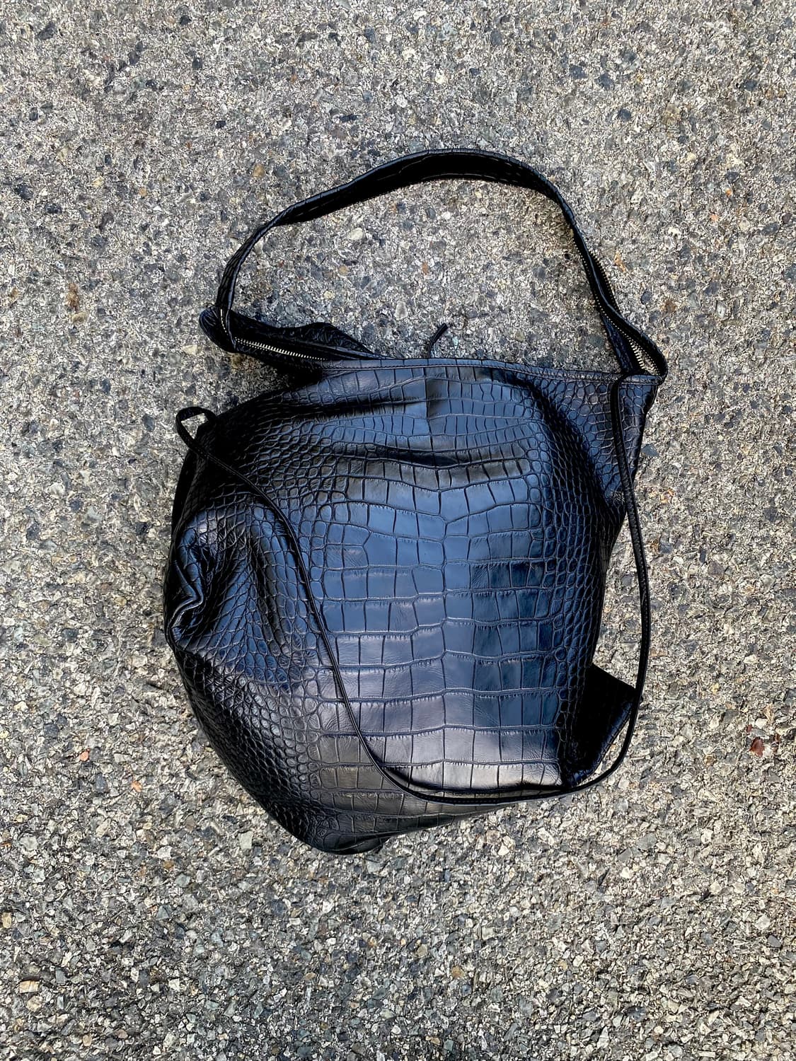 Rare 비비안웨스트우드 블랙 크로크 숄더백 상품이미지2