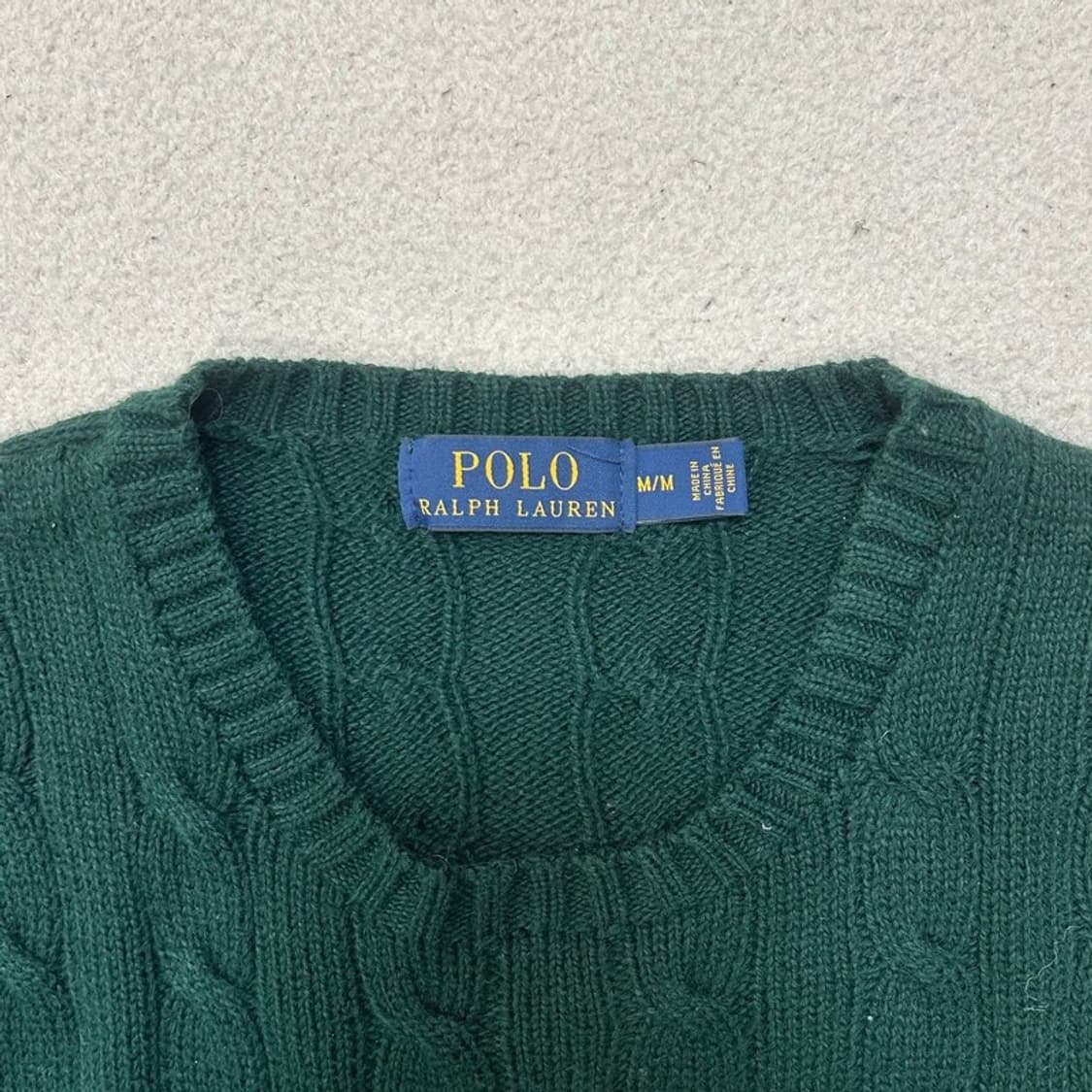 폴로랄프로렌 그린 코튼 케이블 니트 M 상품이미지4