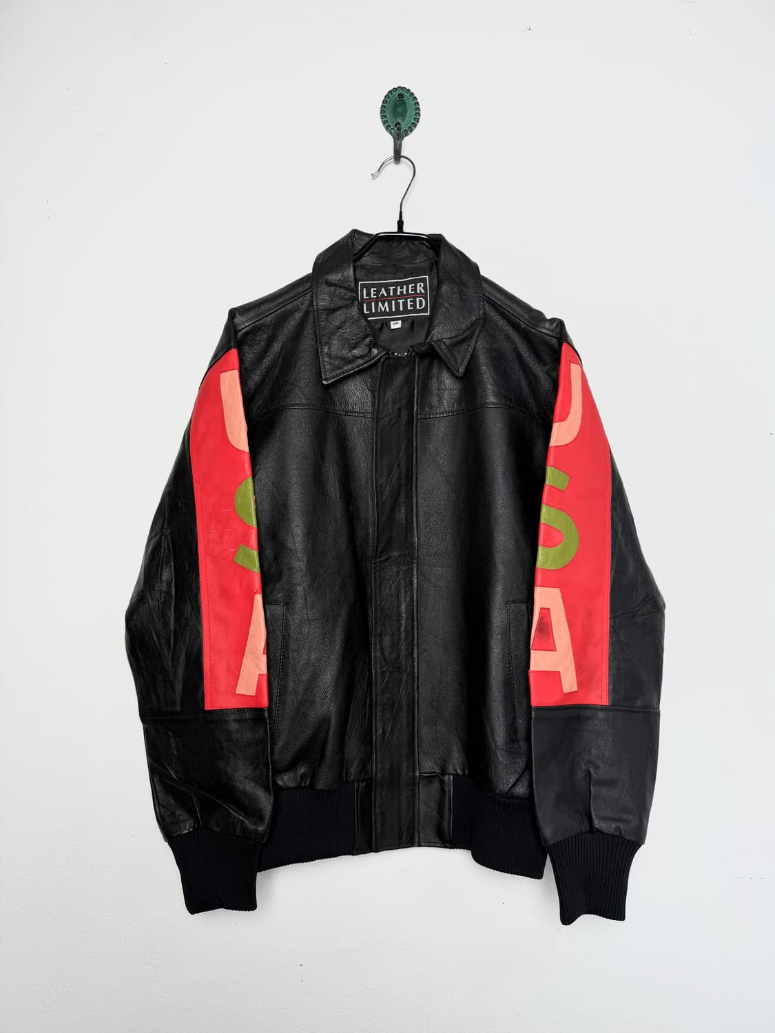 레더 리미티드 아메리칸 플래그 레더 봄버 상품이미지3