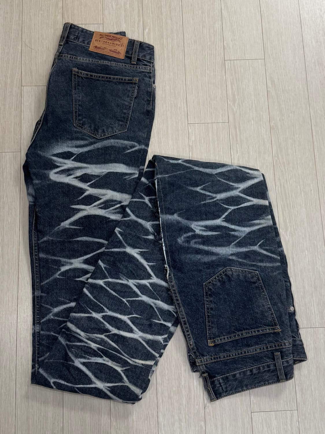 써저리 윤슬 롱 더블 진 블루 상품이미지2