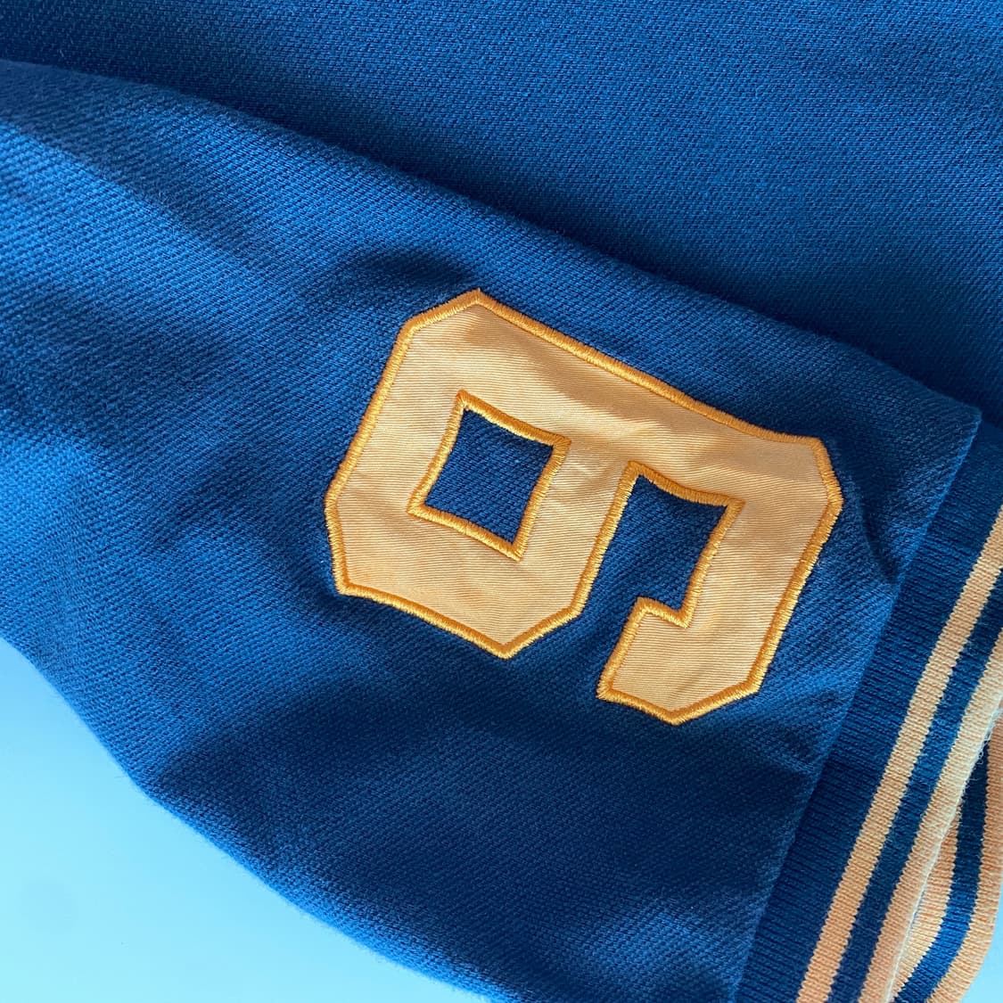 🏀 [Champion] 빈티지 네이비 & 골드 링거 피케 셔츠 상품이미지5