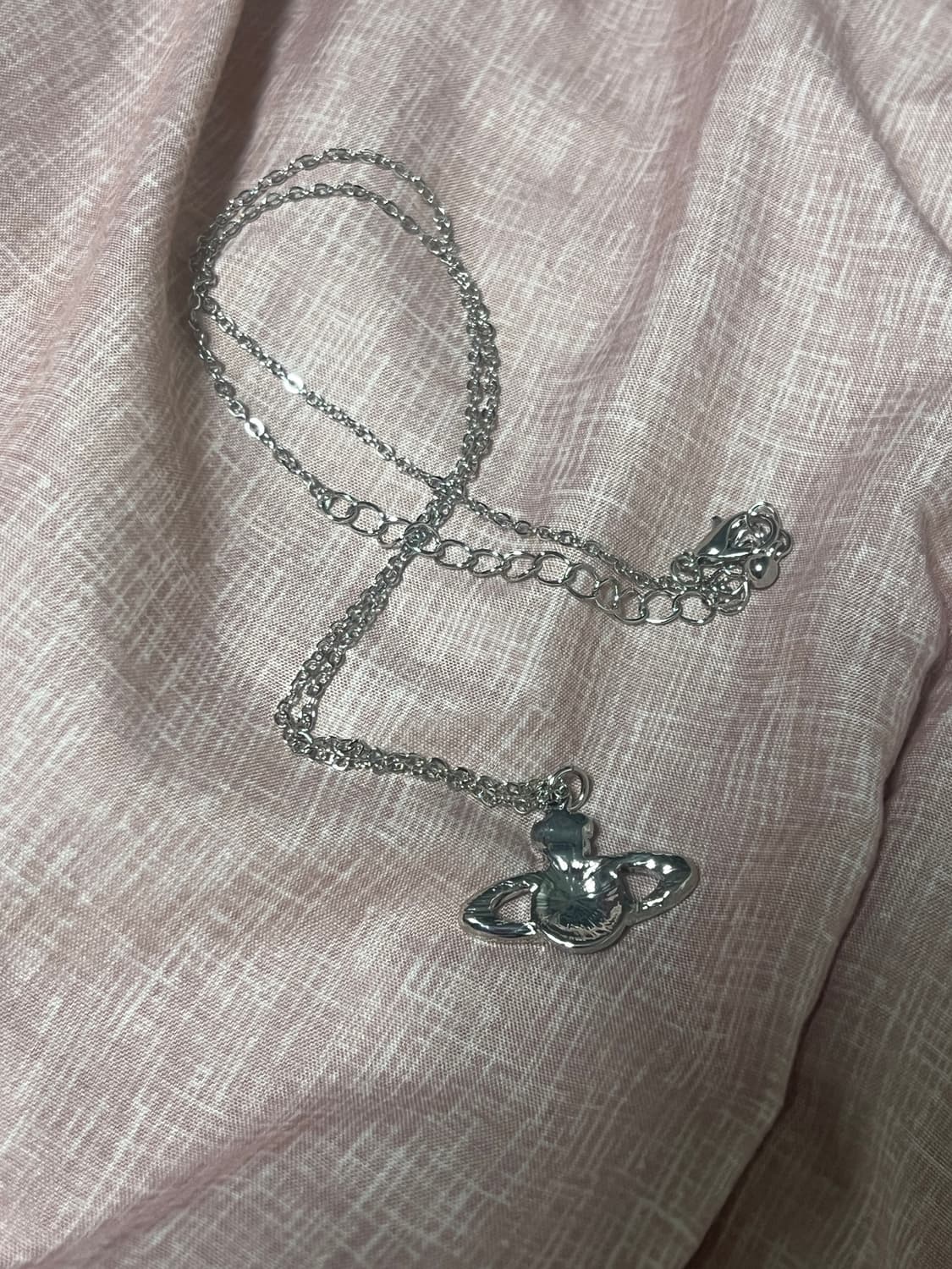 비비안웨스트우드 목걸이 실버 미니바스 급처 상품이미지2