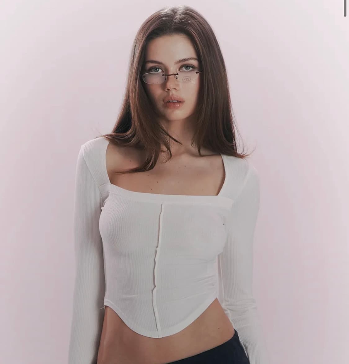 플리즈노팔로우 26SS Barbie Squareneck Long Slee 상품이미지1