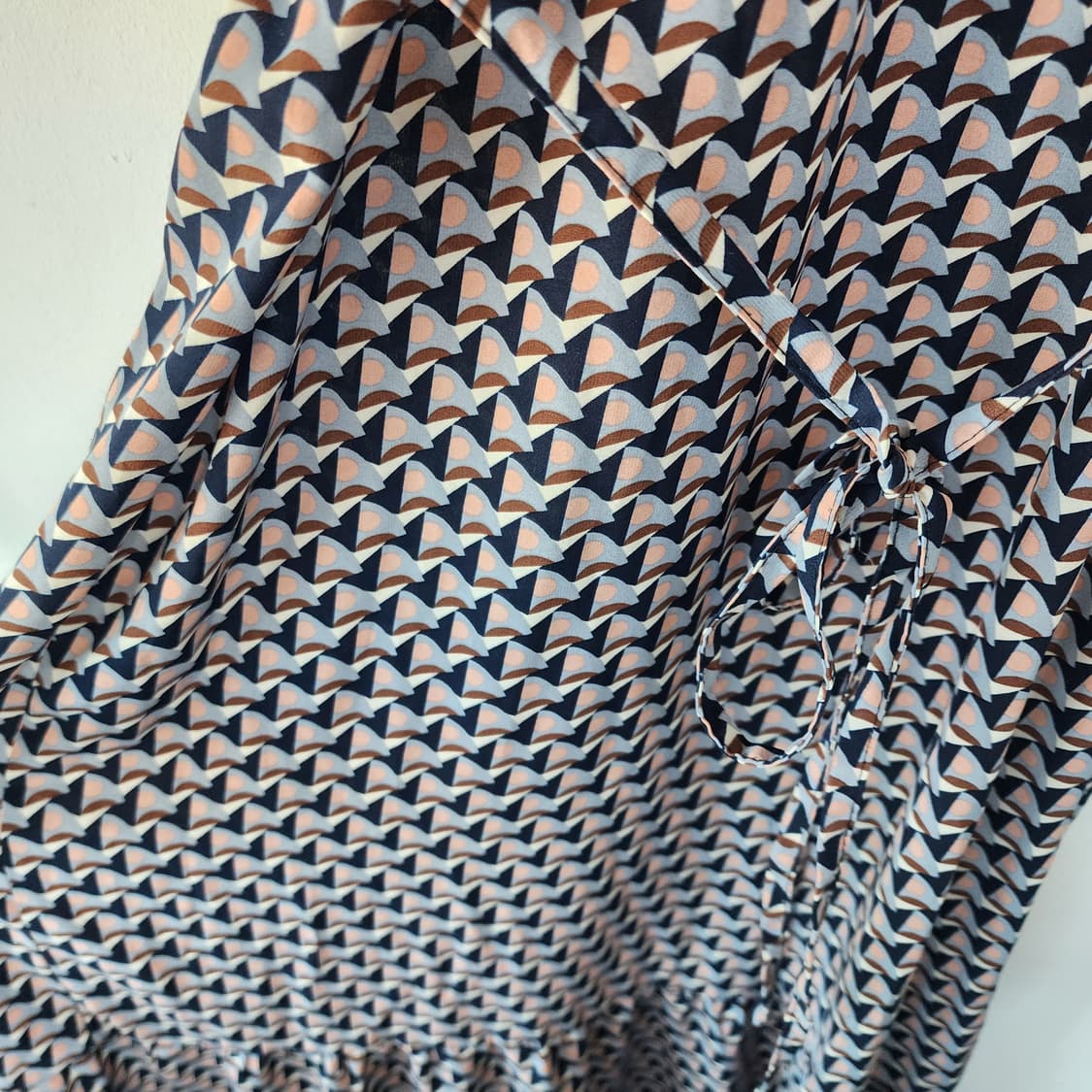 명품 패턴 롱 원피스 랩 스타일 상품이미지4