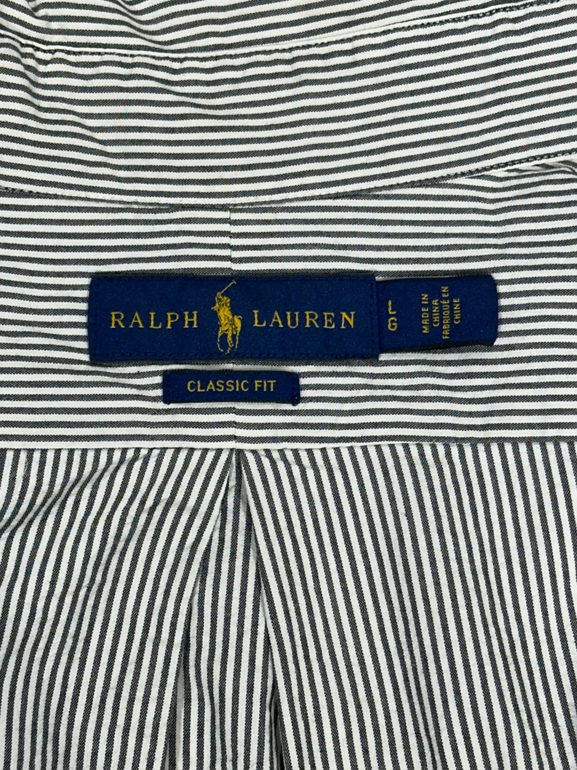 폴로 랄프 로렌 그레이 스트라이프 클래식 핏 셔츠 상품이미지7