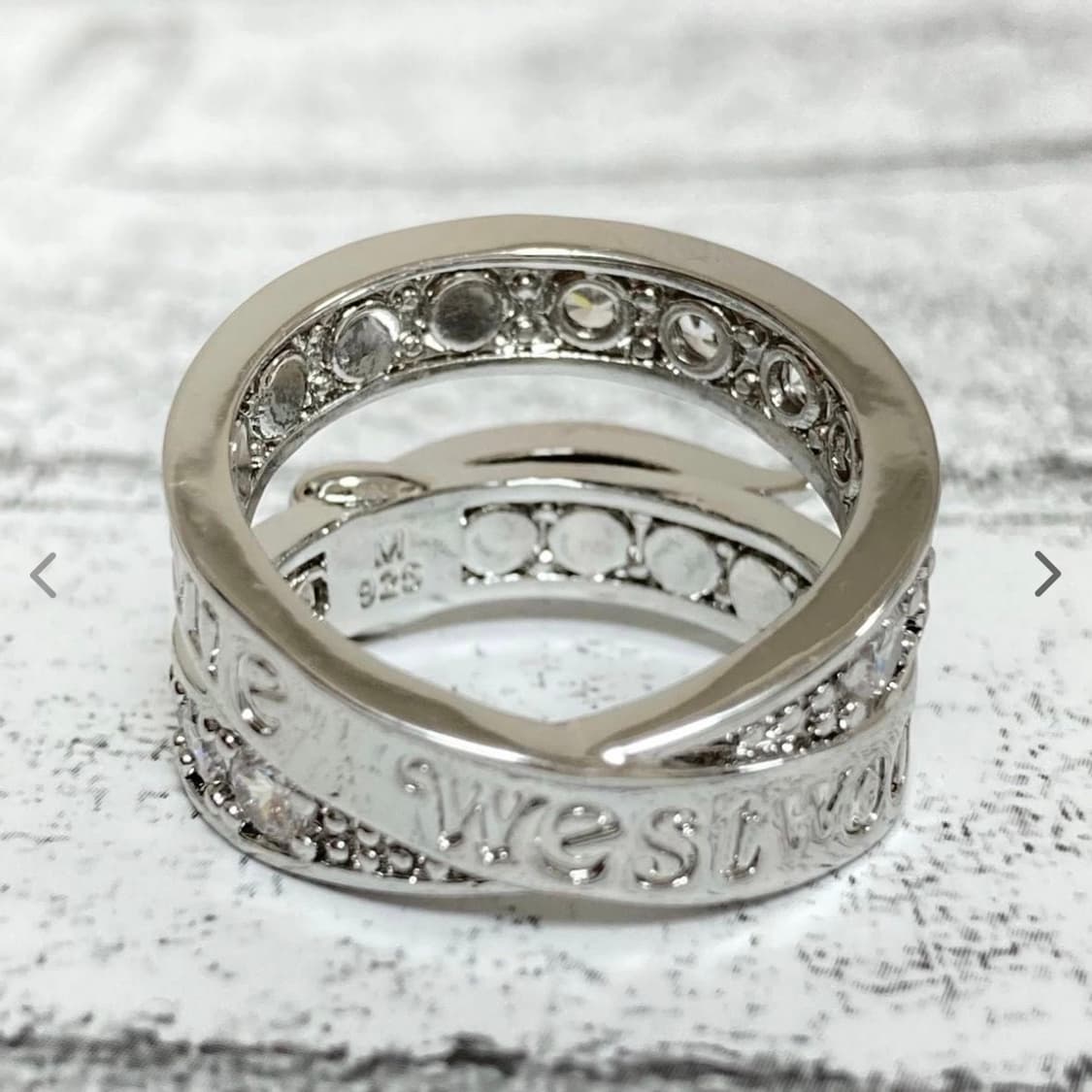 비비안웨스트우드 아카이브 크리스탈 큐빅 벨트링 반지(새상품) 상품이미지2