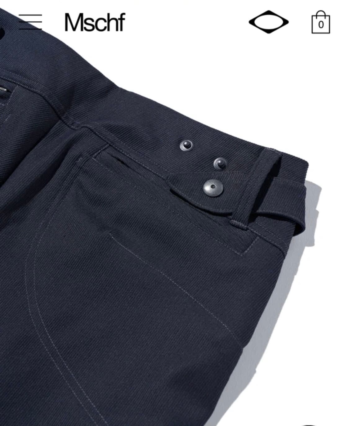 미스치프 25FW CONTOUR WEAVE PANTS_NAVY 새상품 상품이미지7