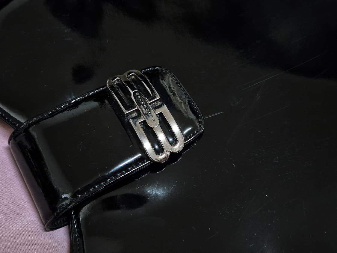 BALENCIAGA 00s Black enamel leather Bag 상품이미지5