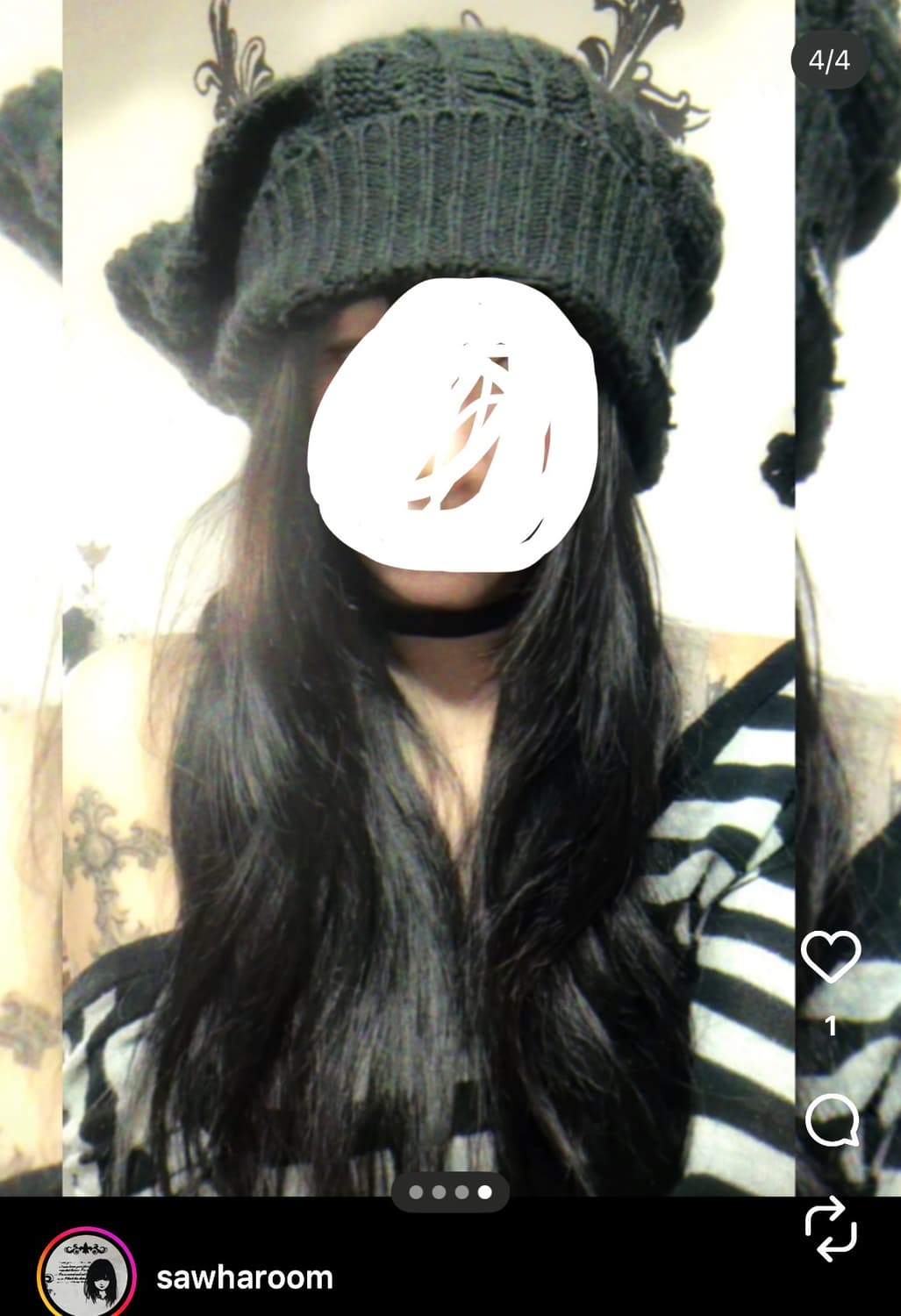 인스타 빈티지 캣비니 비니  상품이미지1