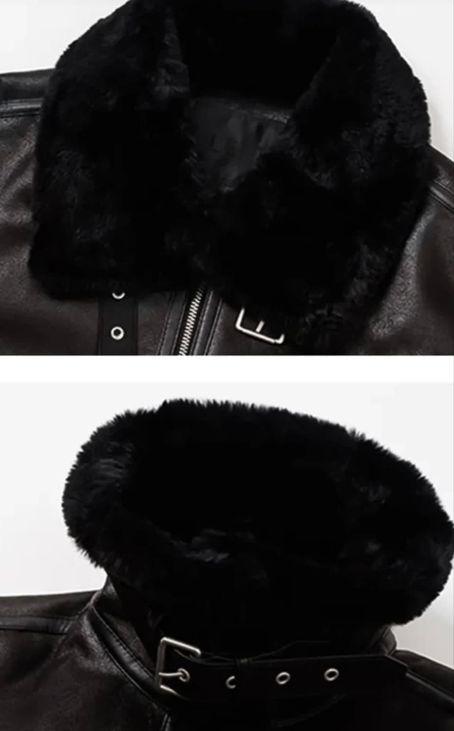 레프트 서울 에비에이터 B-3 무스탕 (블랙) 상품이미지4