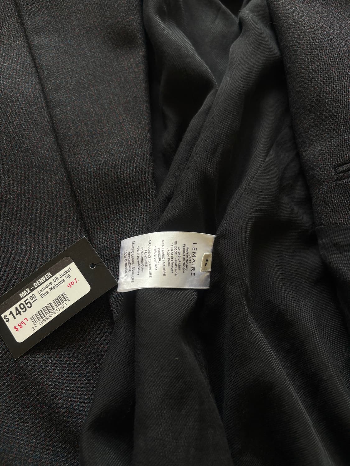 르메르 테일러 블레이저 새상품 36 상품이미지5