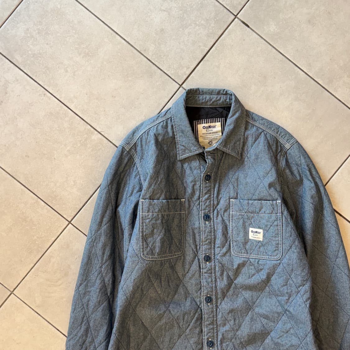 오시코시 퀼팅 셔츠 자켓 상품이미지3