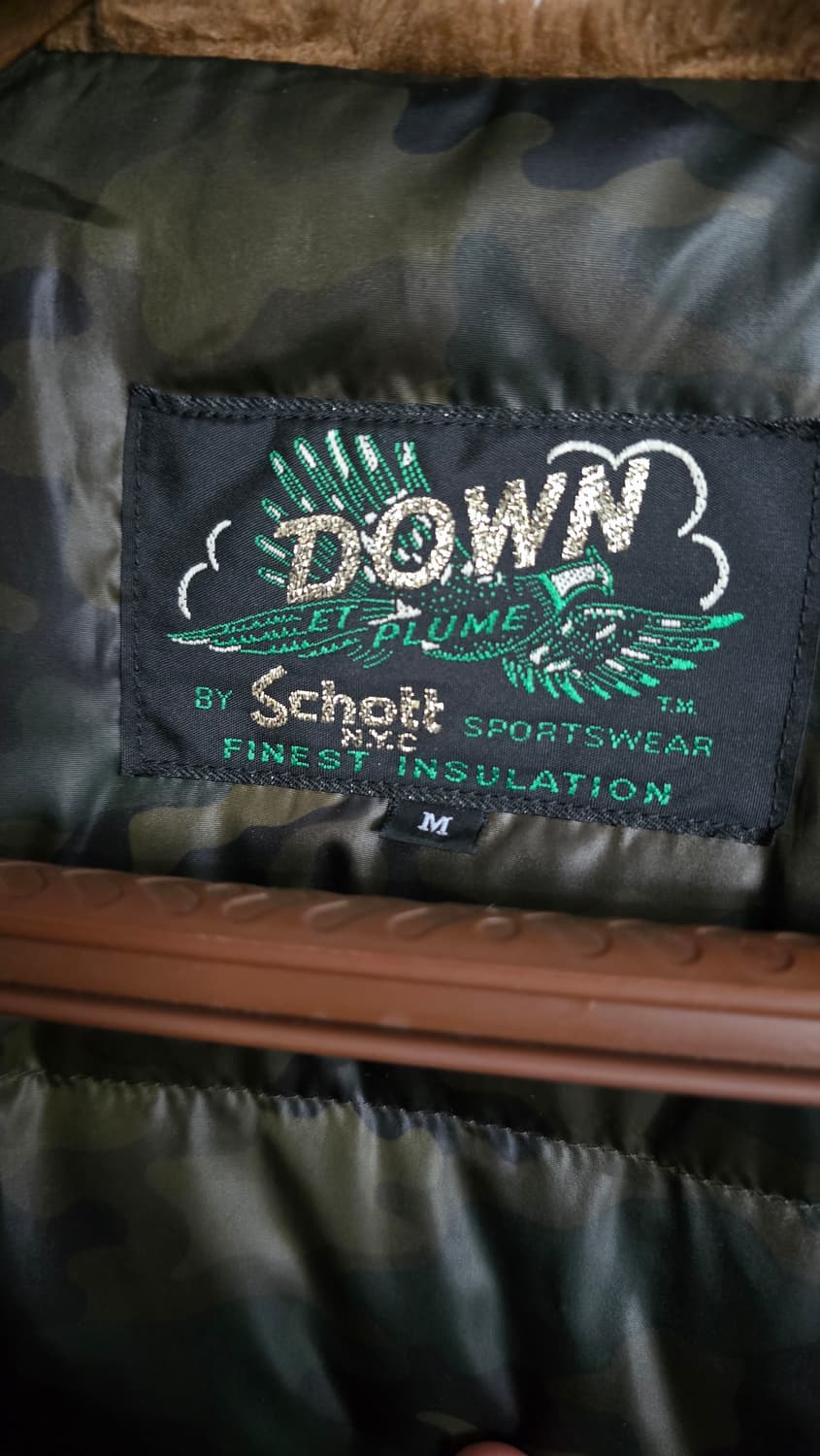초레어) SCHOTT 쇼트 패딩 M 싸이즈 판매 합니다. 상품이미지6