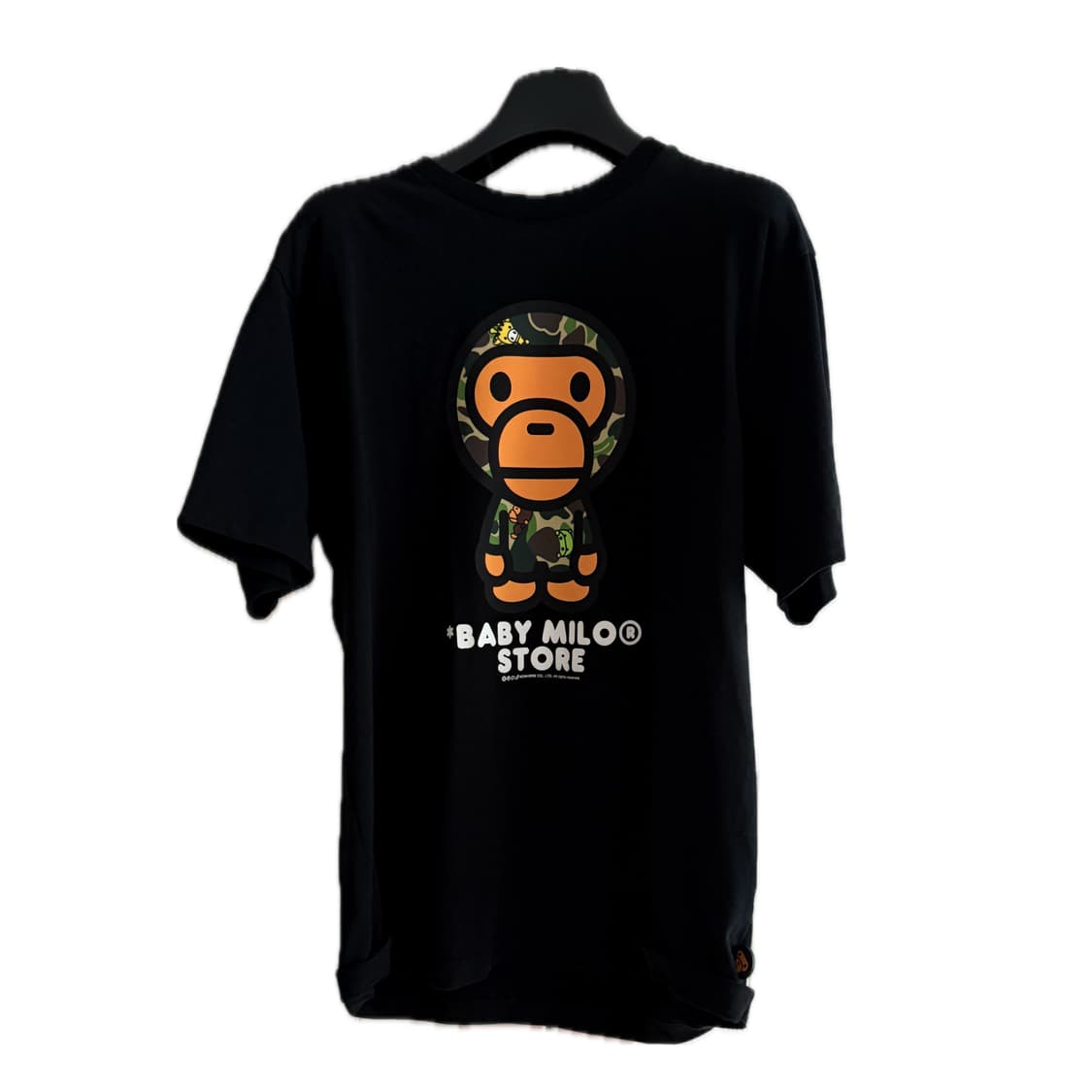 (W) 베이프 마일로 레귤러핏 티셔츠 블랙 M 상품이미지2