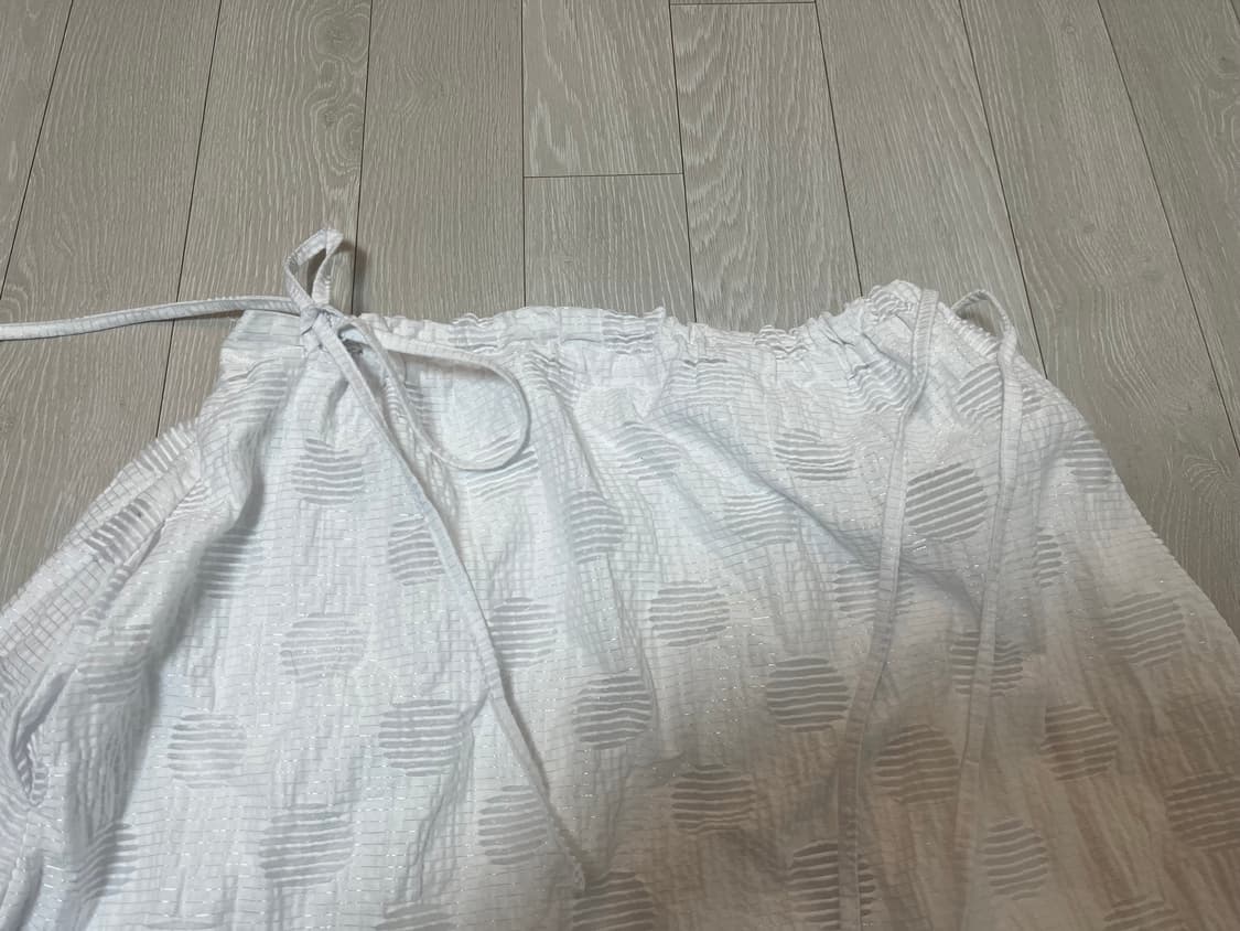 쿠키시 도트 자카드 스커트 화이트 상품이미지6