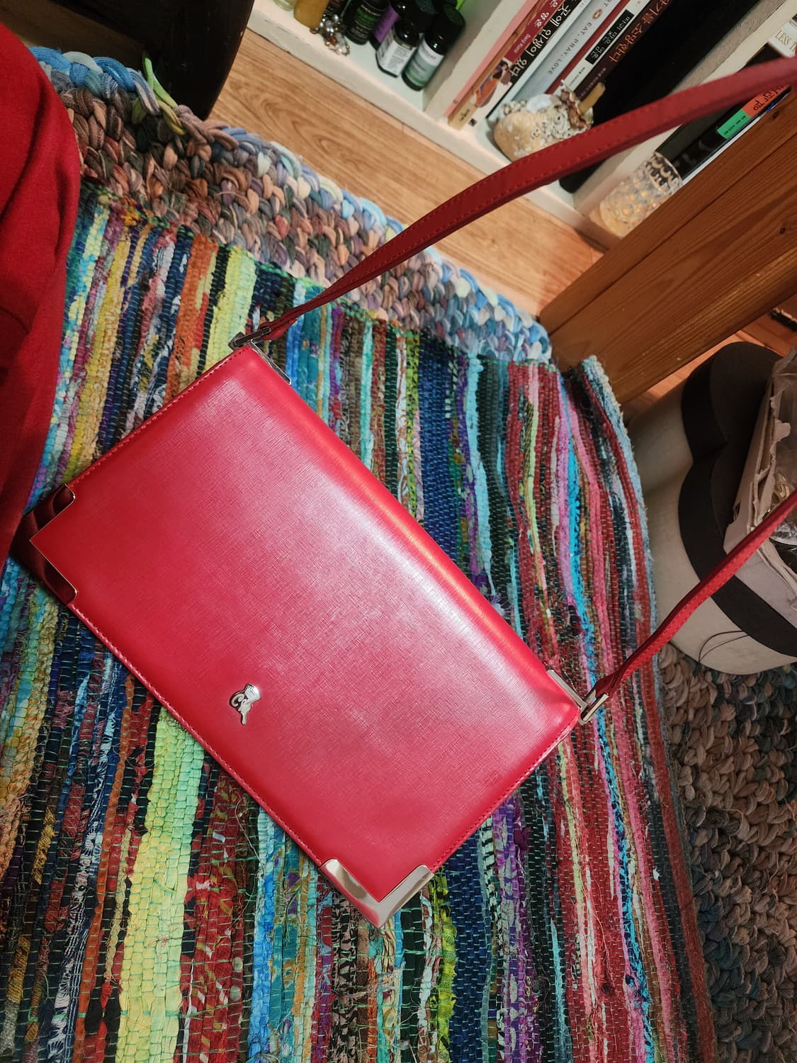 카운테스마라 빈티지 소형 레드 소가죽 백 상품이미지7