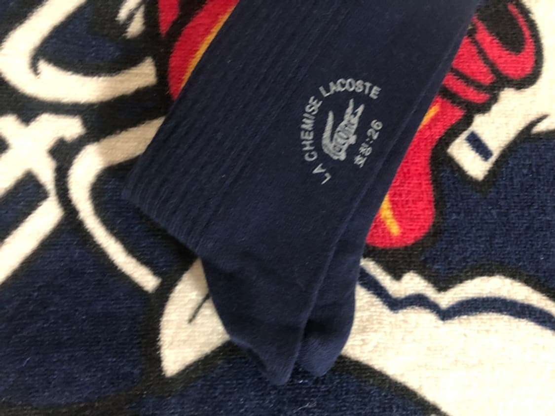 라코스테(LACOSTE) 올드양말/골지양말/네이비 상품이미지6