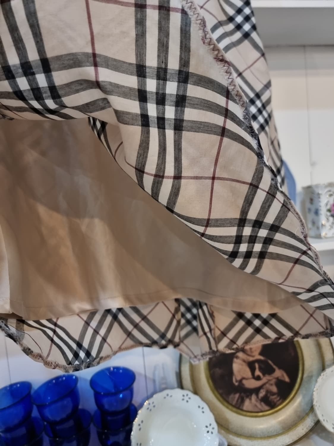 버버리 블루라벨(BURBERRY BLUE LABEL) 체크 언밸런스치마 상품이미지4