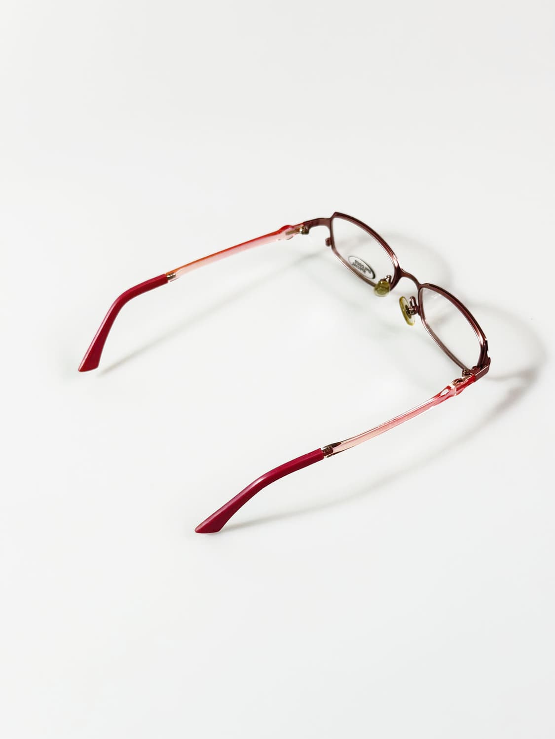 EPILOGUE 핑크 메탈 슬림 스퀘어 프레임 빈티지 안경 상품이미지4