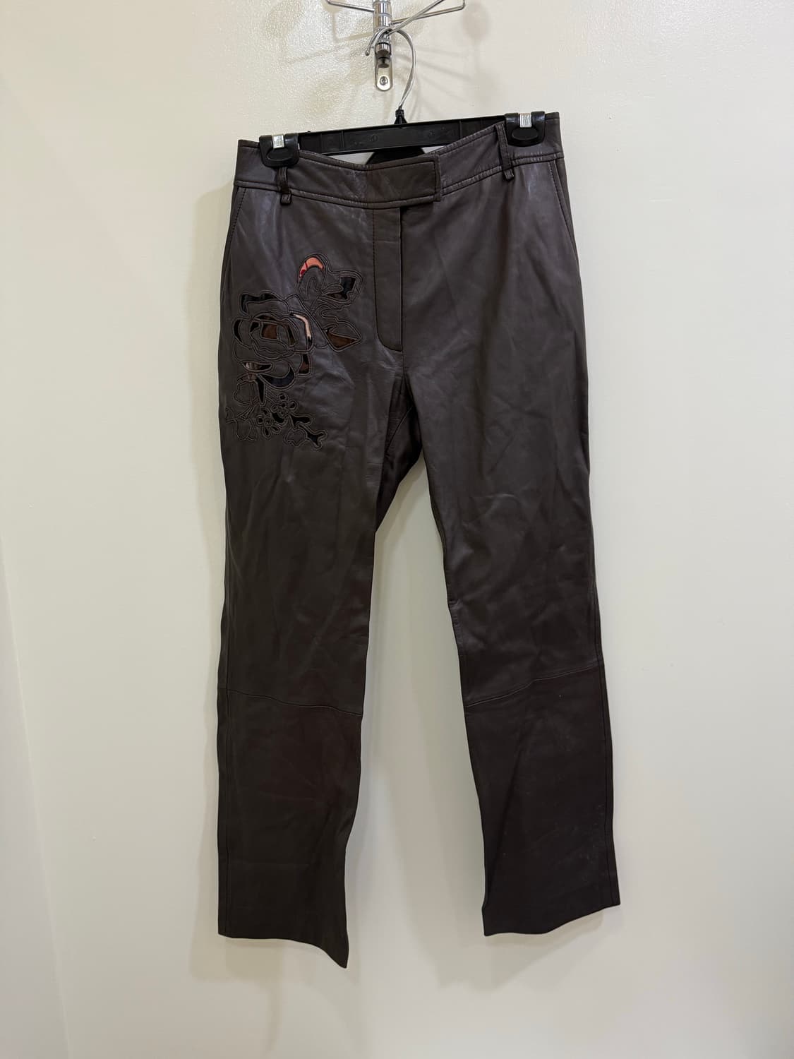 겐조 카우 레더 패턴 팬츠 정품 상품이미지1