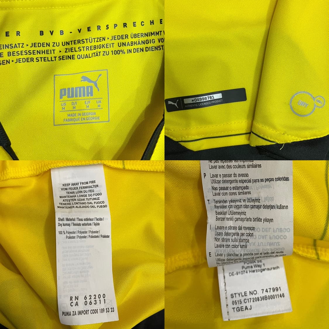 15-16 푸마 도르트문트 홈 셔츠 유니폼 상품이미지6