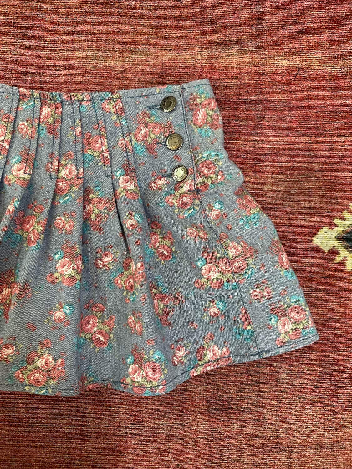 빈티지 플라워 미니 스커트(치마바지) 상품이미지2