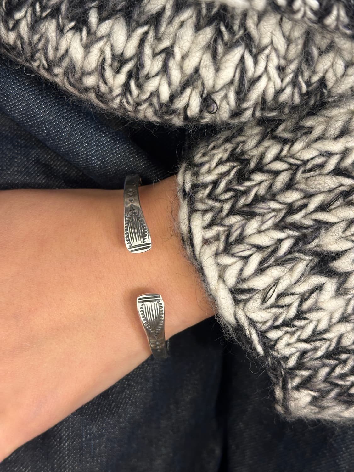 Horizon Stamp 925Silver Bangle 상품이미지7