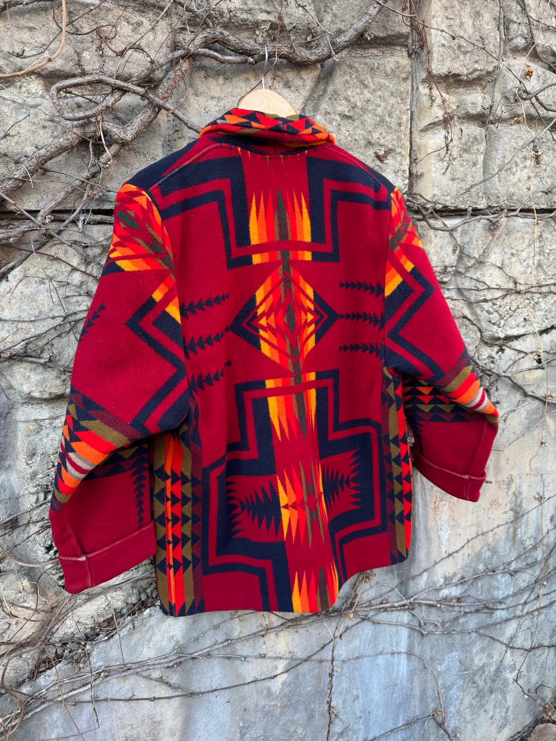 아메리칸 네이티브 빈티지 펜들턴 치프 요셉 패턴 웨스턴 울 치마요 자켓 상품이미지4