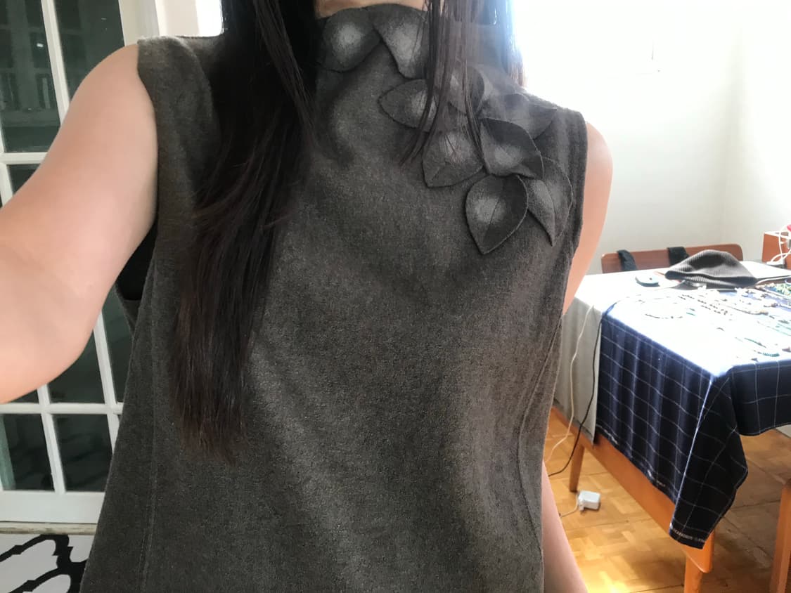 vintage wool pattern sleeveless 상품이미지2