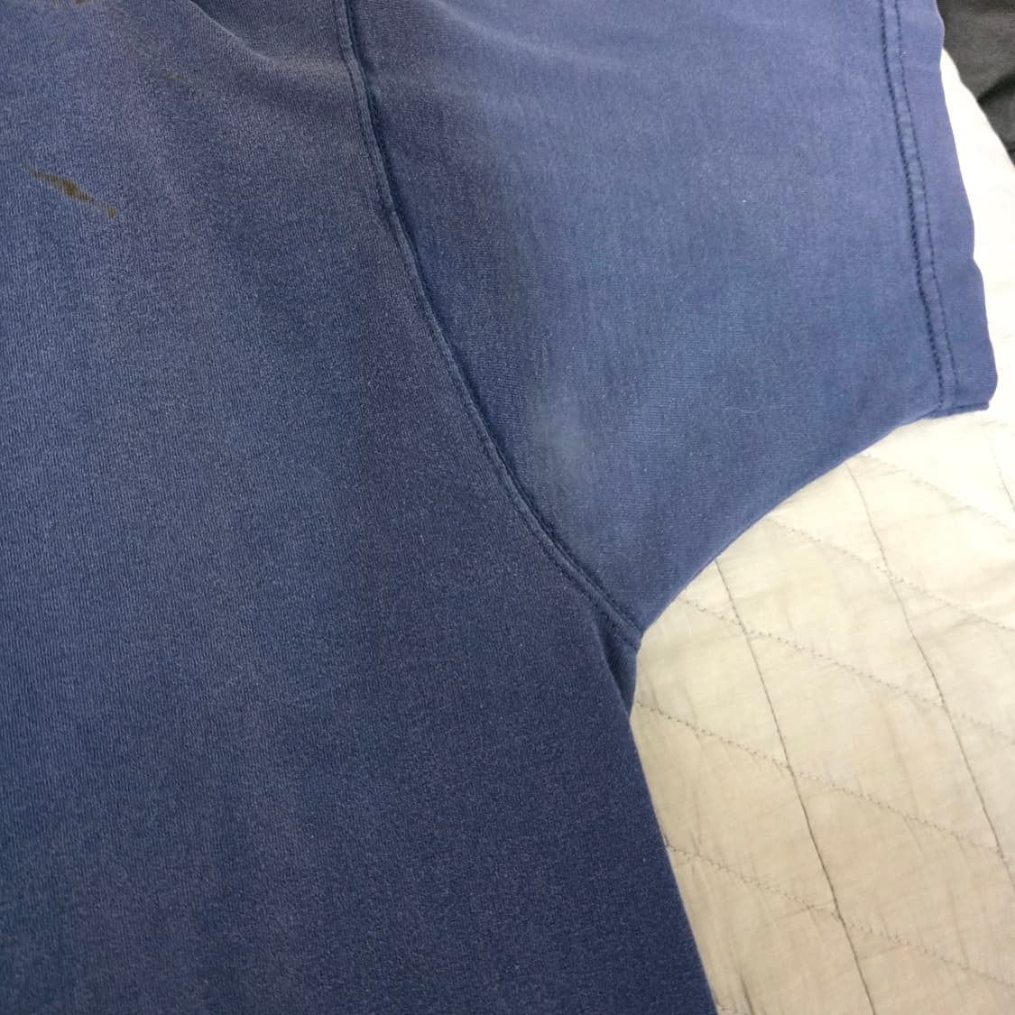 [L] 00s 후룻오브더룸 빈티지 블랭크 티셔츠 네이비 하드페이드 상품이미지4