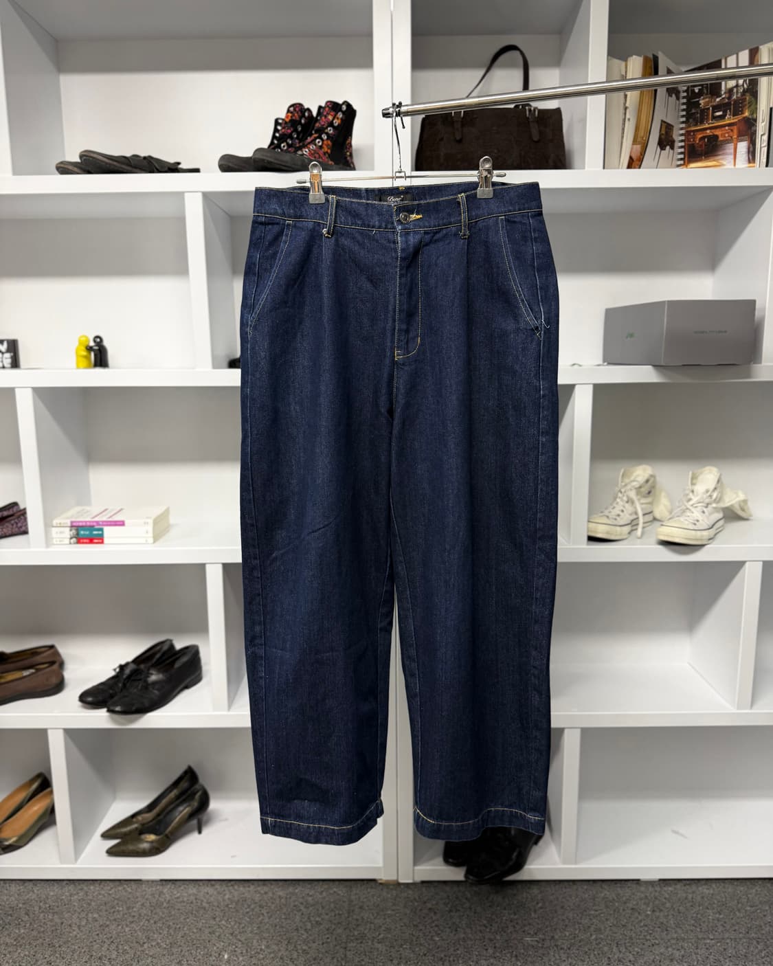 빈티지 원턱 데님 팬츠 상품이미지1