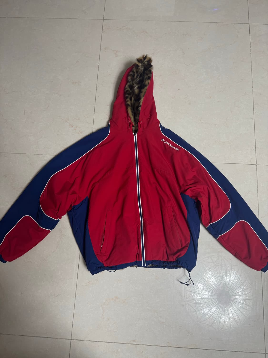 슈프림 포우 퍼 리버시블 후드 트랙 자켓 레드 L 상품이미지3