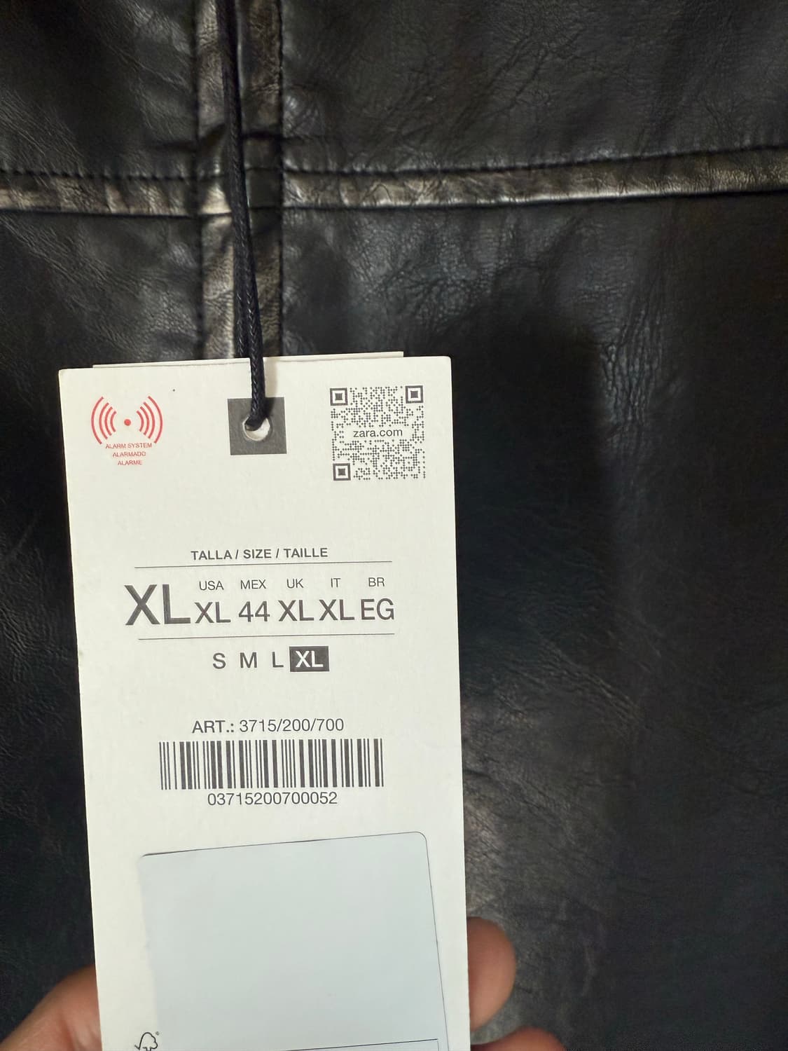 ZARA 가죽자켓 남성 XL 워싱 페이크 레더 자켓 상품이미지4