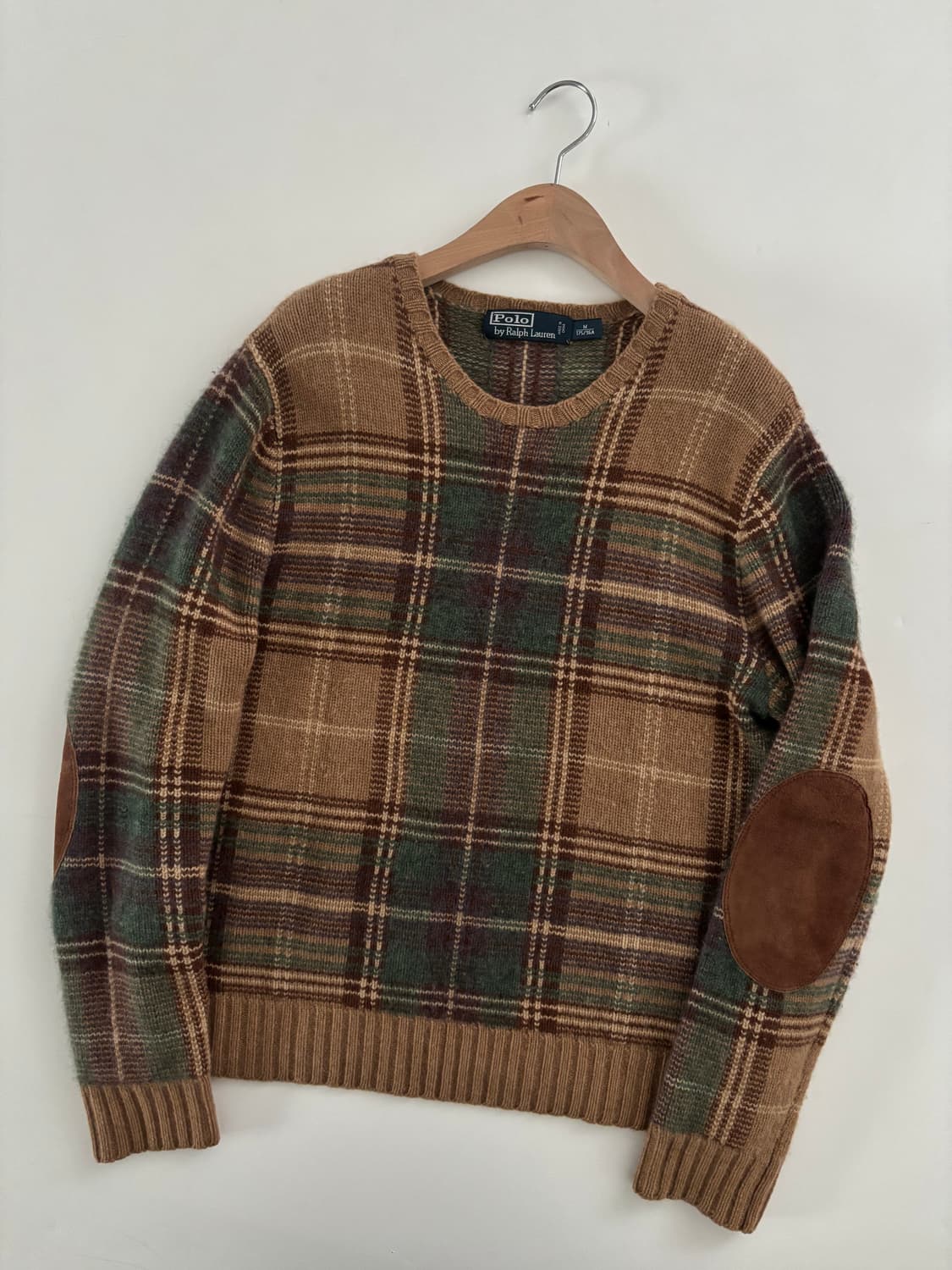 Polo 폴로 랄프로렌 체크패턴 엘보우패치 캐시미어 니트 상품이미지5