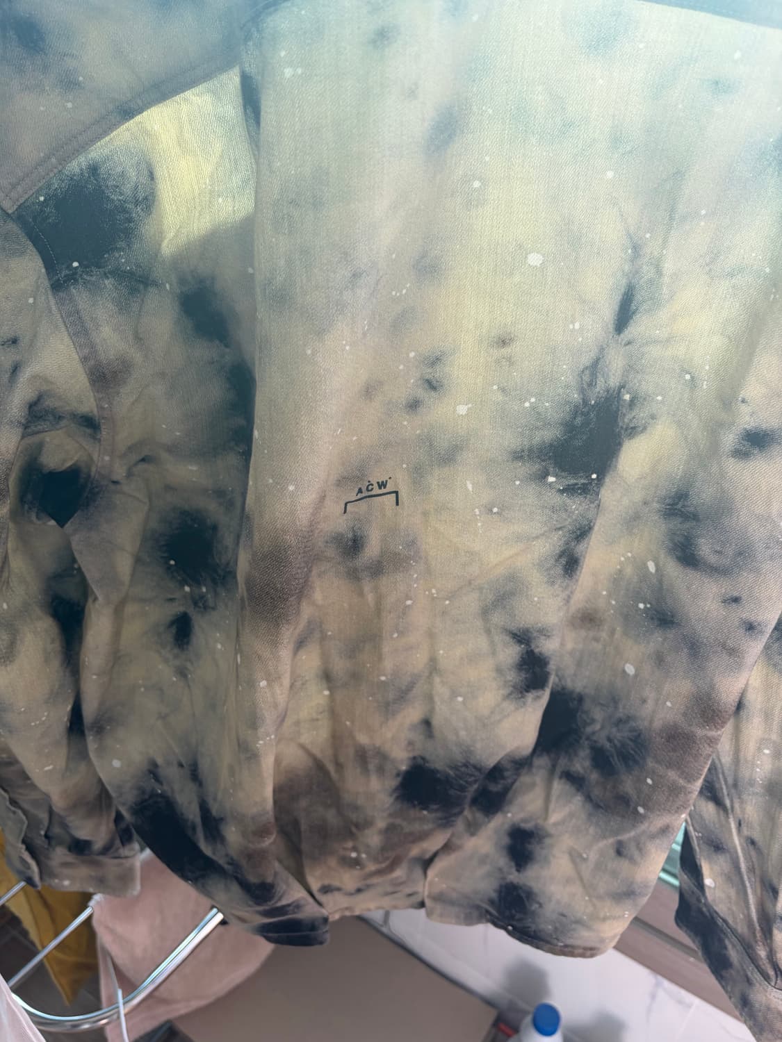 어콜드월 X 디젤 콜라보 태그사틴 프린트 트윌 오버셔츠자켓 브라운 L 상품이미지10