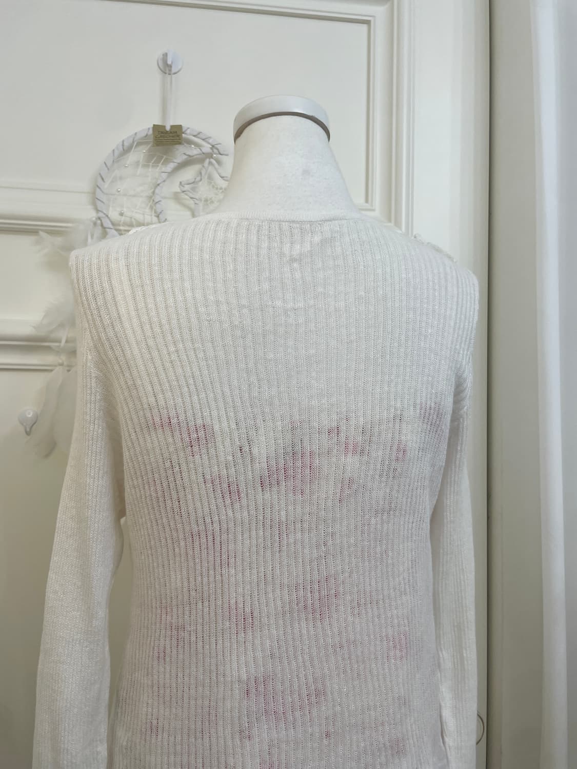 white lace ruffle crystal button fairy c 상품이미지6