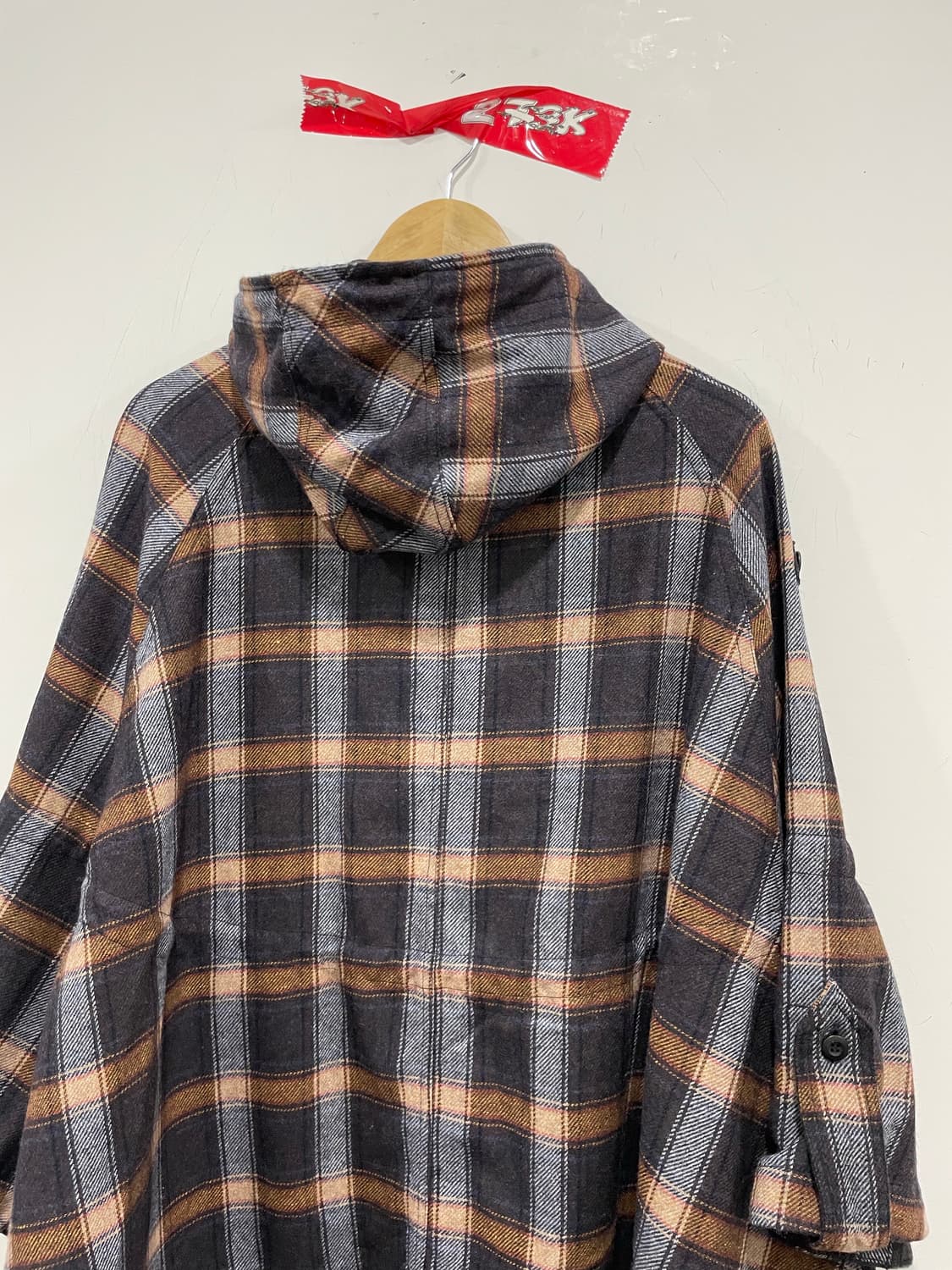 (빈티지)타탄체크 후드 케이프 상품이미지8
