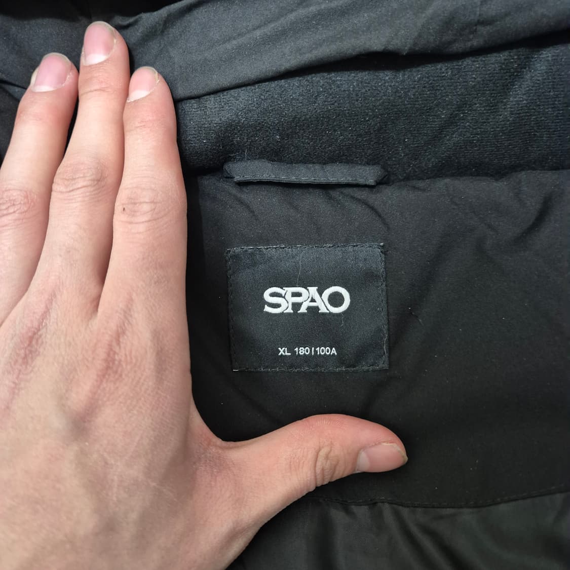 스파오 남성 다운 후드 롱패딩 점퍼 XL(105) 상품이미지5