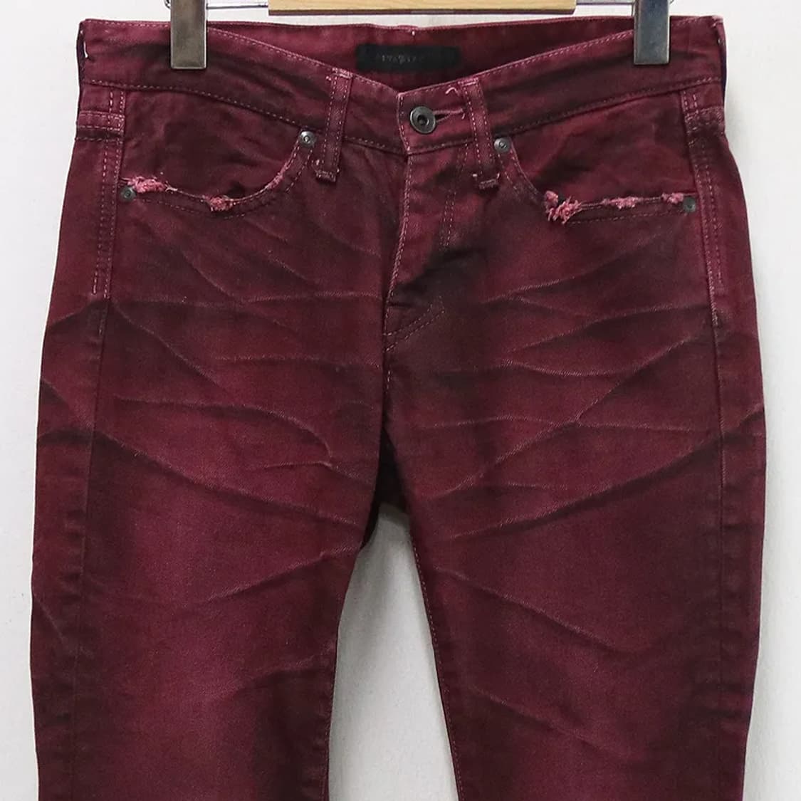 시바라이즈 워시드 버건디팬츠 60736 상품이미지3