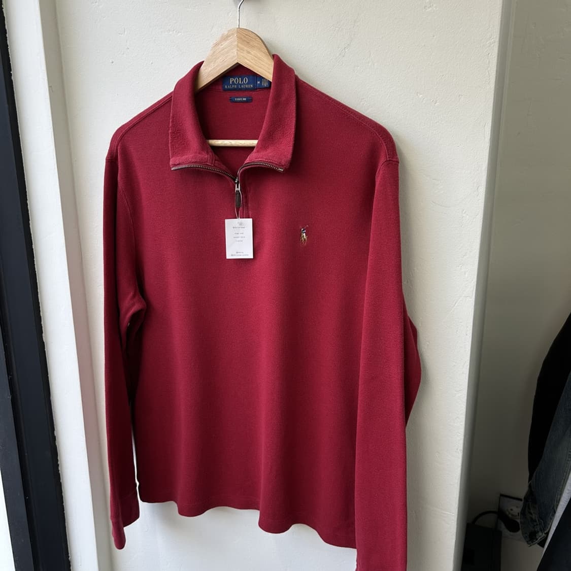 15816 - 폴로 랄프로렌 레드 반집업 니트 상품이미지2