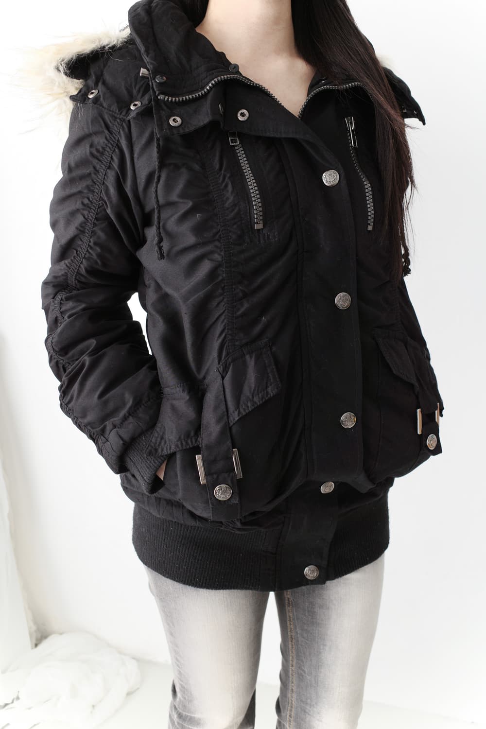 shirring snap hood padding 상품이미지6