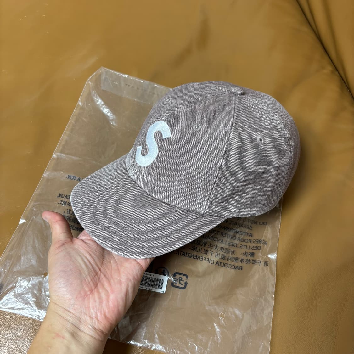 Supreme 슈프림 피그먼트 워시드 카키 S로고 6패널 볼캡 모자 상품이미지4