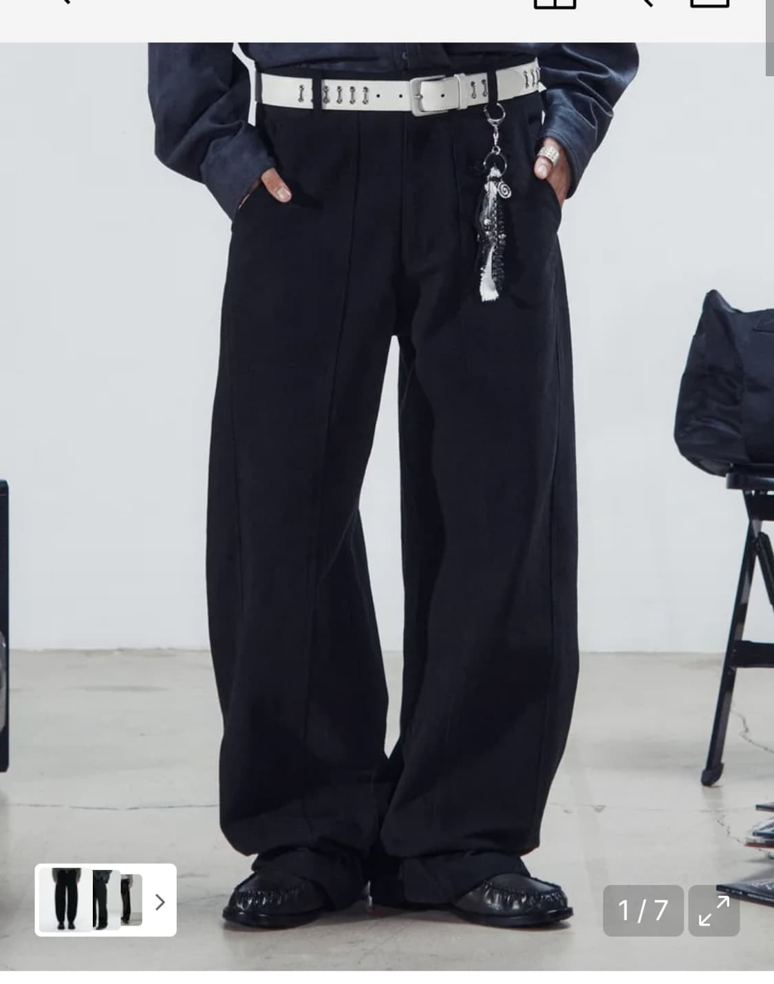 노드랩스 와이드 코튼 팬츠 상품이미지1