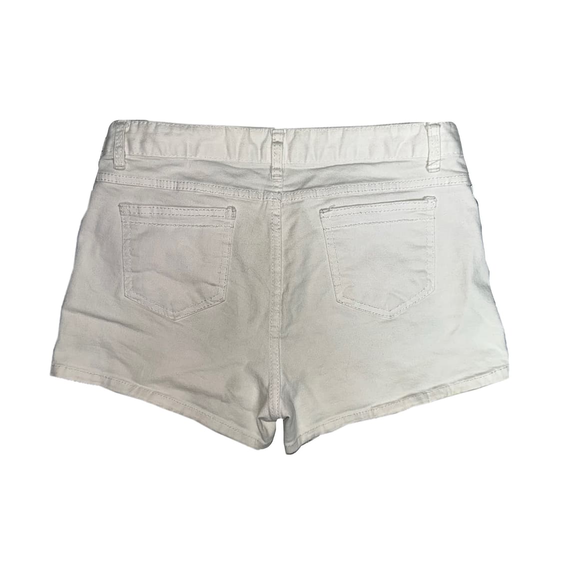 AURA DENIM 화이트 숏팬츠 shorts y2k 갸루 오리엔탈 상품이미지2