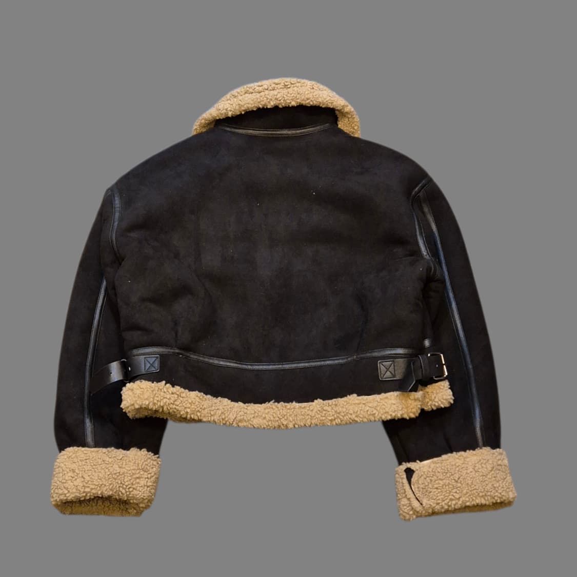 여성-FREE 블랙 숏 무스탕자켓  상품이미지2