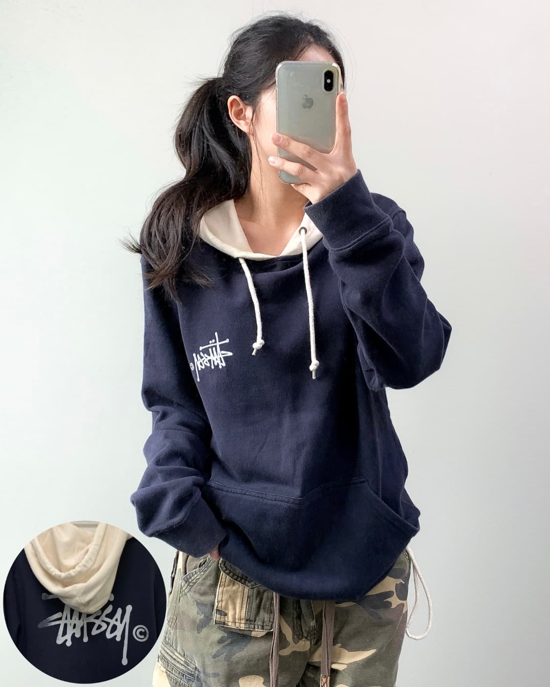 스투시 투톤 후드티  상품이미지2