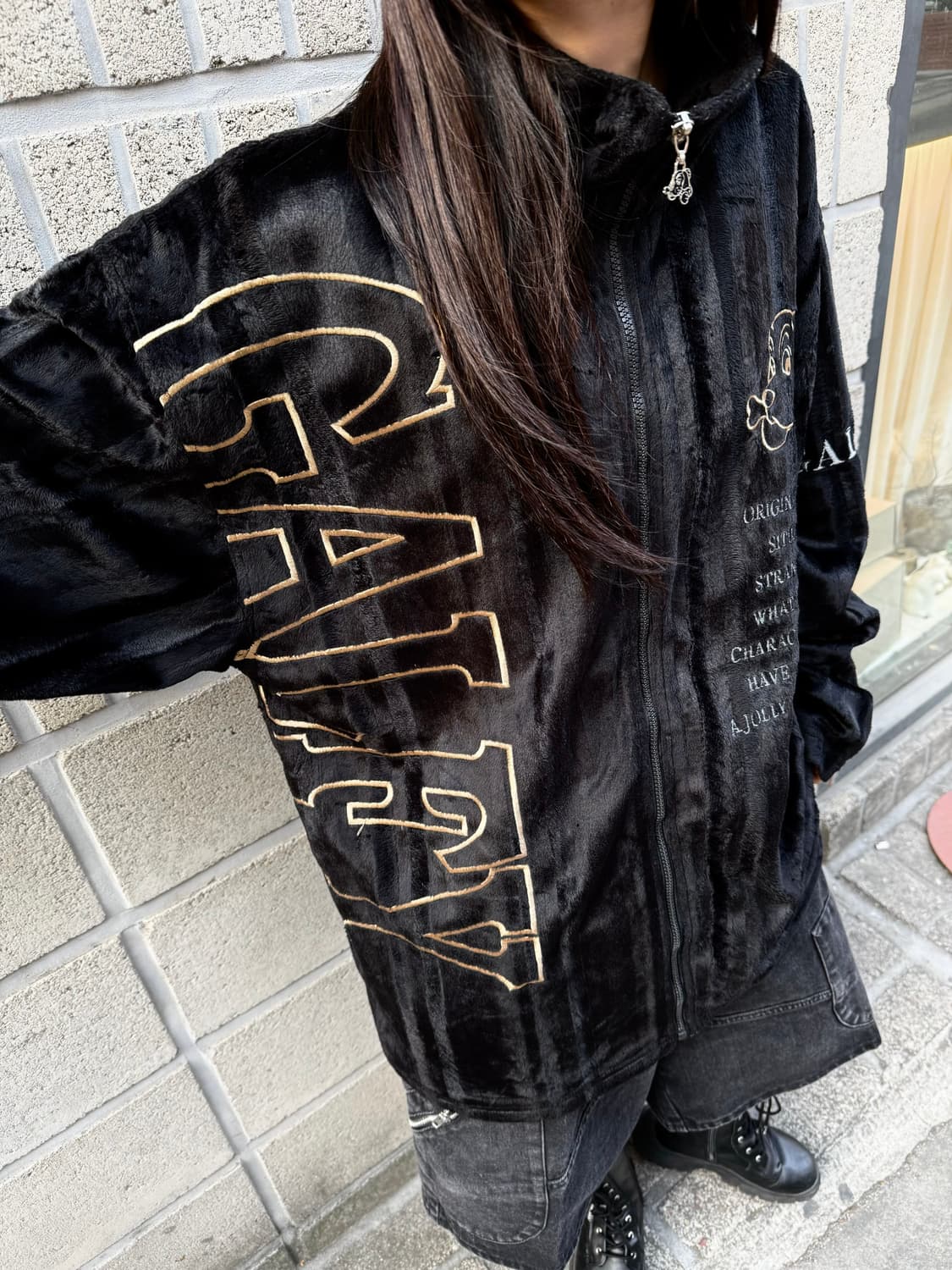 갈피 오버핏 벨루어 집업 상품이미지7