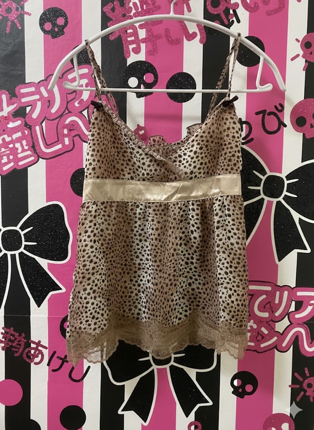 💅갸루 호피 리본 나시💅 상품이미지1