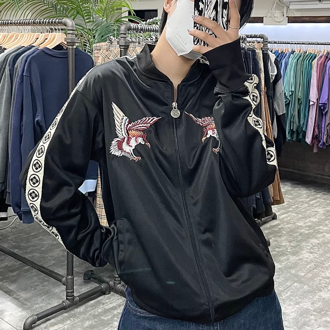 일본 빈티지 이글스 자수 스카쟌 상품이미지1