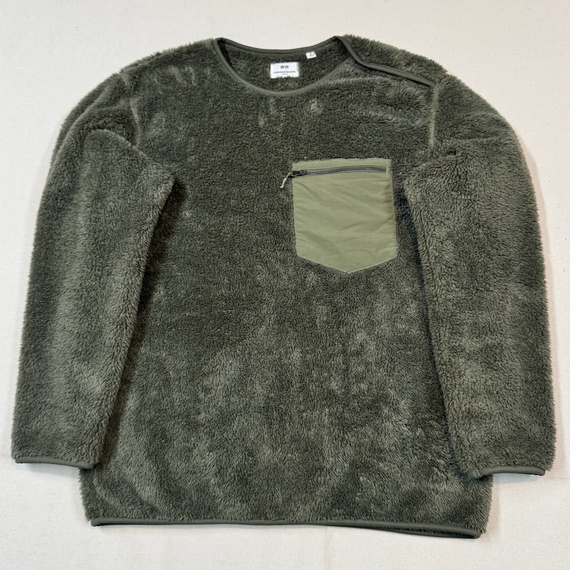 M) 엔지니어드 가먼츠 유니클로 플리스 후리스 풀오버 올리브 상품이미지2